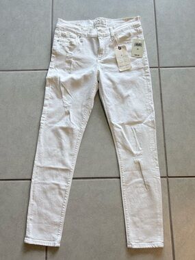 NWT Lucky Brand White Brooke Capri Mid Rise Jeans
